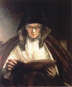 REMBRANDT Harmenszoon van Rijn An Old Woman Reading china oil painting reproduction